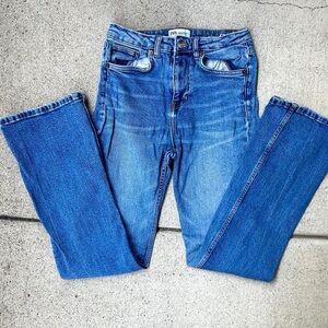 Zara Women's Flared Blue Jeans